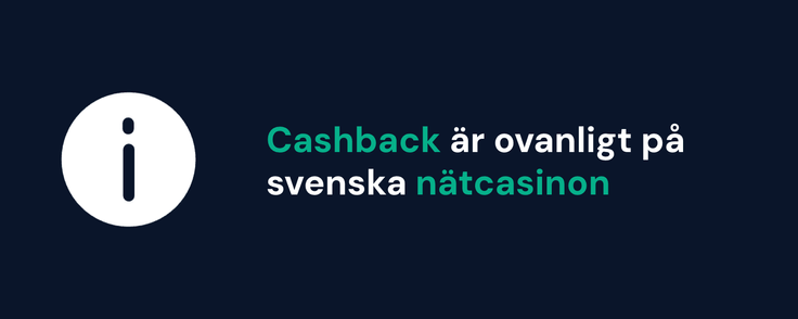 cashback är en ovanlig typ av bonus på svenska online casino