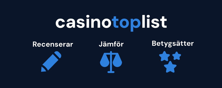 CasinoToplist recenserar, jämför och betygsätter casinon på nätet
