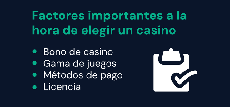Factores importantes a la hora de elegir un casino